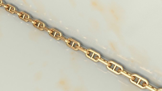 Hermes ligação colar cubano Alemanha ouro prata modelo moda jóias joalheria jóia colares 3D print model - Mito3D