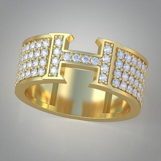 Ermete diamante squillare 0334 3d stampabile modello 13 gioielleria gioiello pendente ciondoli lusso anelli orecchino orecchini braccialetto collana nozze oro platino argento braccialetti 3d print model - Mito3D