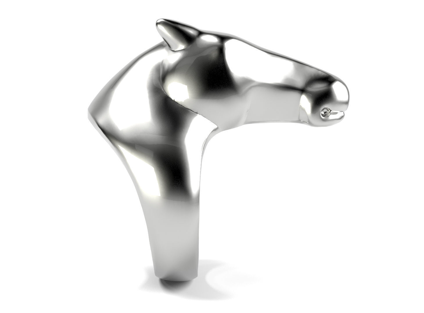 hermès cheval bague tailles bijoux or bijou animal anneaux personnage copie argent cadeau animaux 3D print model - Mito3D