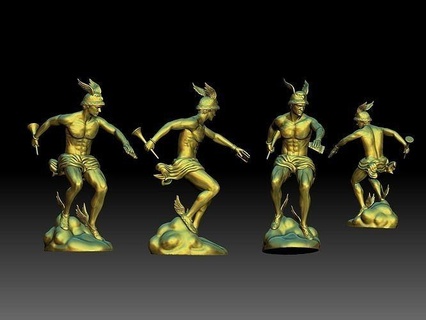 hermes staute greek god statue figure 3d print art sculptures 3d print model - Mito3D