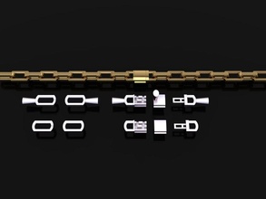 Ermete stile collegamento tennis braccialetto collana gioielleria diamante unisex donne femmina uomini maschio collegamenti catena moda tendenze 3d print model - Mito3D