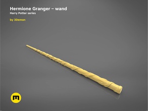 hermione granger baguette magique harry potier films sorcière magicien dumbledore poudlard magie sorcier emma watson tapage livre jeux jouets 3d print model - Mito3D