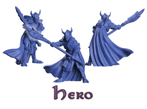 hero of chaos printer dungeon dragons boardgame tabletop gothic moon dark warrior fighter crosslances pathfinder warhammer mmo rpg games toys game accessories 3d print model - Mito3D