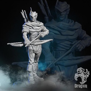 hero elf archer fantasy character bow arrow medieval archery dragun dragons king tabletop board game rpg dnd games toys 3d print model - Mito3D