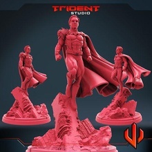 herolander tident studio - superman art toys hero miniatures sculpture tabletop games board 3d print model - Mito3D