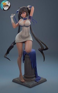 Hestia faux essayer choisir filles donjon anime fille déesse personnage fantaisie Jeux jouets 3d print model - Mito3D