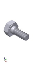 hex head metric 4x10mm screw industria hobby diy mechanical parts 3d print model - Mito3D