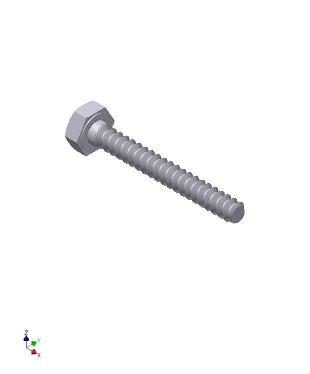 hex head metric 4x30mm hobby-diy screw industria hobby diy mechanical parts 3D print model - Mito3D