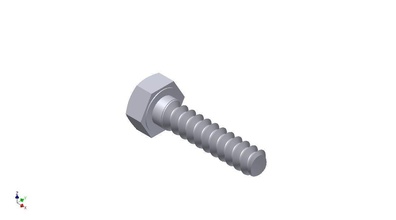 hex head metric 6x25mm screw industria hobby diy mechanical parts 3d print model - Mito3D