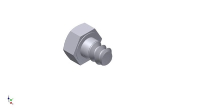 hex head metric 8 x10mm screw industria hobby diy mechanical parts 3d print model - Mito3D