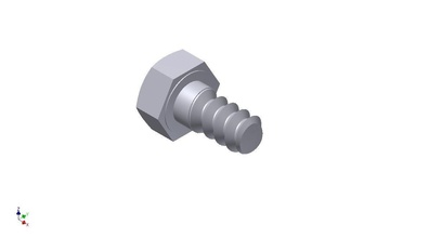 hex head metric 8 x15mm screw industria hobby diy mechanical parts 3d print model - Mito3D