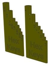 hex key holder printable keyholder english metric hobby diy hand tools 3d print model - Mito3D