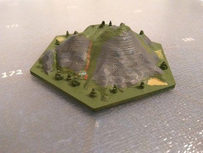 hex mountains 3d printing games-toys wargame board game accessories games toys ruin shadespire terrain wall boardgame 3d print model - Mito3D