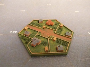 hex vila acessórios borda jogos jogo tabuleiro brinquedos ruína shadespire terreno parede guerra 3d print model - Mito3D