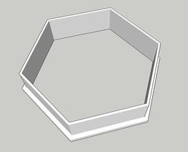 hexagon 2 inches cookiecutter baking bakingtools 3dprinting hobby diy 3d print model - Mito3D