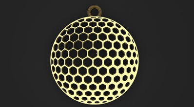 hexagon pendant 1 keychain jewelry print fashion art geometry pendants 3d print model - Mito3D