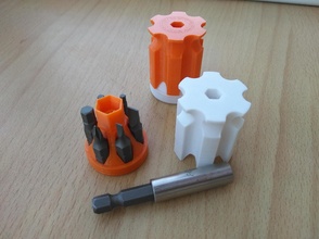 hexagone Tournevis v2 outil bit manuelintroduction outils manuels loisir DIY main 3d print model - Mito3D