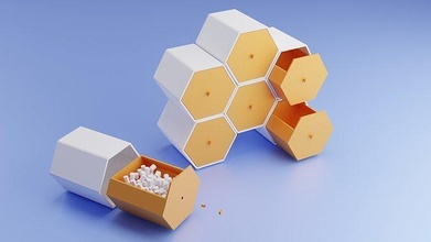 altıgen araç kutusu illüstrasyon bal arısı arıcılık fikir modern kullanışlı yazdırılabilir stl meydan şekil geometrik tasarım teknoloji bilim boş zaman sırlı hobi kendin yap el araçlar 3d print model - Mito3D