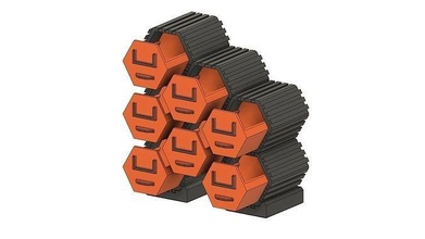 hexagonal organizer box container office garage upcrid tools gadget adjustable hobby diy hand 3d print model - Mito3D