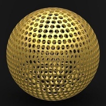 hexagonal esfera goldberg poliedro hexágono listo impresión 3d modelo diseño moderno imprimible pasatiempo bricolaje diy frio oro 3d print model - Mito3D