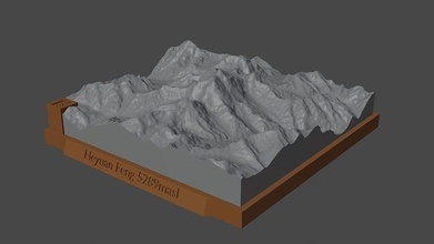 heyuan feng mountain landscape volcano terrain environment nature photogrammetry elevation dem science 3d print model - Mito3D