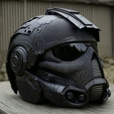 hi tech helm zwischendurch design druckbar maske stella forprint schädel taktik airsoft paintball drucken rüstung charakter kopf anatomie sci fi technik zukunft futuristisch mode 3d print model - Mito3D