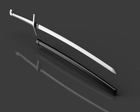 selam katana kılıç of karanlık alev 3d yazdırılabilir bıçak ağzı hakusho anime destek kostüm oyunu silah oyunlar oyuncaklar 3d print model - Mito3D