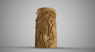jeroglífico alivio cilindro caja herramienta soporte diseño plano arte decoración columna caso funda corintio arquitectura romano antiguo clásico roca templo casa accesorios 3d print model - Mito3D