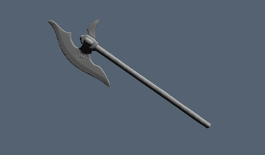 high-poly model of halberd weapon melee medieval fantasy knight warrior war battle military games toys game accessories 3d print model - Mito3D