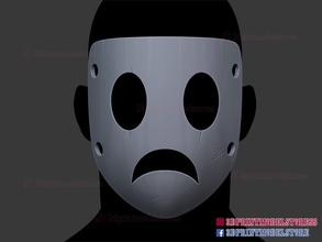 alto subir invasión miko francotirador máscara cosplay víspera santos disfraz japonés anime casco tenkuu shinpan caballero oni continuar condenar negro juegos juguetes 3d print model - Mito3D