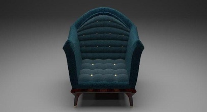high tech clássico poltrona cadeira retro interior arte mobília casa acessórios 3d print model - Mito3D