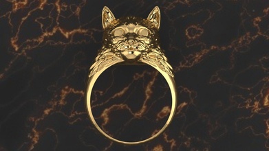 alto detallado gato anillo 3d impresión modelo gatito joyería joya anillos gatos felino animal mascota abrazar peludo imprimible regalo boda escultura tierra mamífero 3d print model - Mito3D