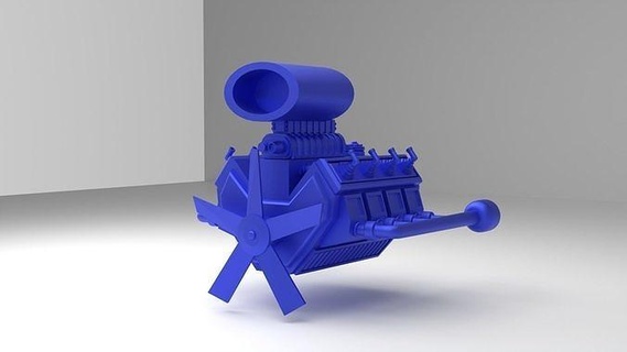 high details v8 engine scale truck piston manifold hobby diy automotive 3d print model - Mito3D