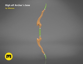 high elf archer bow dagger goblin slayer arrow weapon games toys game accessories 3d print model - Mito3D