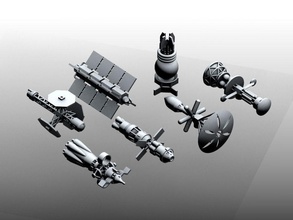naves espaciais alto fronteira nave espacial scifi sci fi sf bernal espaço estação cargueiro estelar daedalus energia ariane solar vela orion jogos brinquedos borda 3d print model - Mito3D