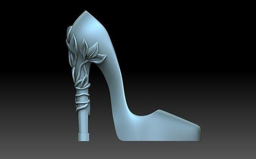 yüksek topuklu ayakkabı oyuncak bebek Barbie terlik topuk tasarım moda 3d print model - Mito3D