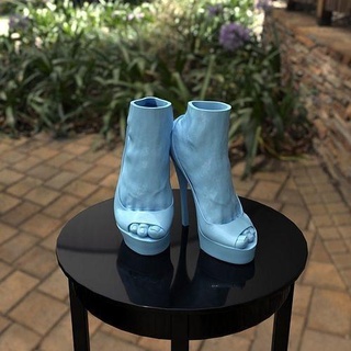 high heels pot planter - vase penholder decoration footwear leg female house decor 3d print model - Mito3D