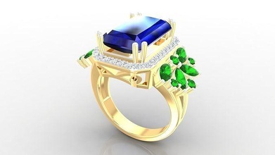 alto joyería joya cóctel anillo 3dm stl renders detalles anillos solitario libra esterlina diamante platino brillante Boda compromiso imprimible oro banda flor naturaleza 3d print model - Mito3D