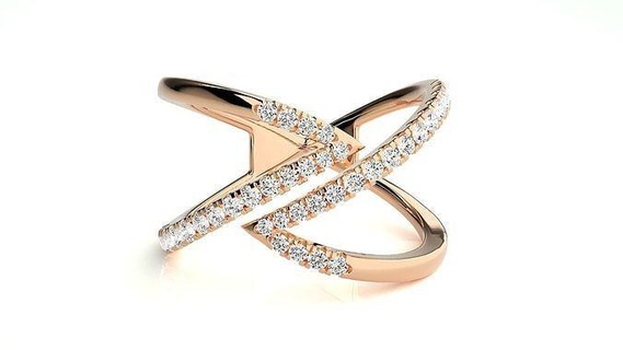 haute bijoux cocktail bague 3dm stl rend détails anneaux solitaire sterling diamant platine mariage engagement imprimable or bande 3d print model - Mito3D