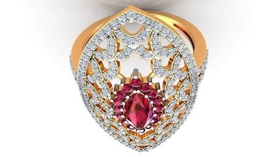 Alto joalheria coquetel anel argolas solitário esterlina imprimível diamante platina brilhante Casamento noivado jóias ouro masculino noivo senhores 3d print model - Mito3D