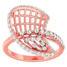 haute bijoux cocktail anneaux 3dm stl render 1 détails solitaire sterling diamant bague platine mariage engagement imprimable or bande 3d print model - Mito3D
