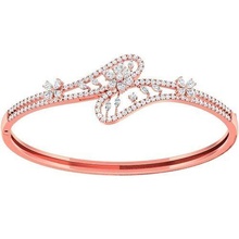 alto gioielleria diamante braccialetto 3dm stl 1 render braccialetti platino nozze gioiello argento oro stampabile Fidanzamento fiore natura 3d print model - Mito3D