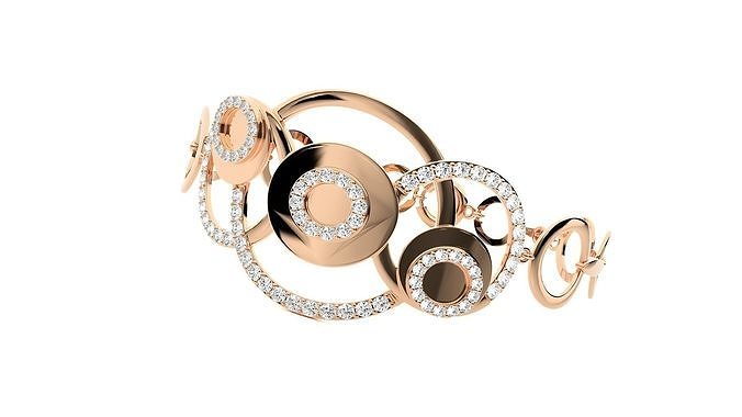 haute bijoux diamant bracelet 3dm stl rend détails chaîne lourd unisexe imprimable bijou mariage luxe bracelets cubain italien 3D print model - Mito3D