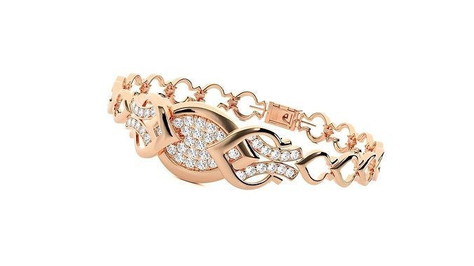 high jewelry diamond chain link bracelet 3dm stl renders heavy unisex printable jewel wedding jewellery luxury bracelets cuban italian 3D print model - Mito3D