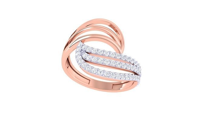 alto joyería joya diamante cóctel anillo 3dm stl obj anillos Boda compromiso imprimible final oro platino solitario italiano 3D print model - Mito3D