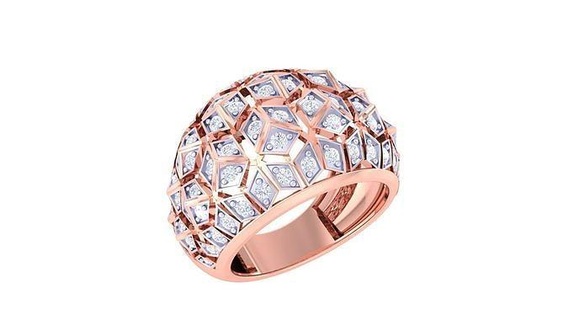 alto joyería joya diamante cóctel anillo 3dm stl obj anillos Boda compromiso imprimible final oro platino solitario italiano Moda 3d print model - Mito3D