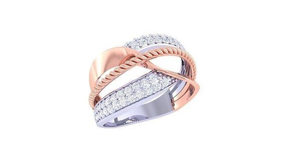 alto joyería joya diamante cóctel anillo 3dm stl obj anillos Boda compromiso imprimible final oro platino solitario italiano Moda 3d print model - Mito3D