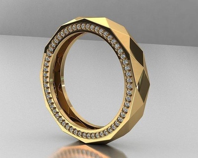 alto joyería joya hombres anillo imprimible diamante Boda Moda oro enganchar collar colgante pendiente brillante belleza compromiso joyeria anillos 3d print model - Mito3D