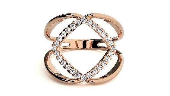 alto joyería joya cuadrado diamante anillo 3dm stl renders detalles anillos solitario libra esterlina imprimible platino brillante Boda compromiso oro cóctel aureola 3d print model - Mito3D
