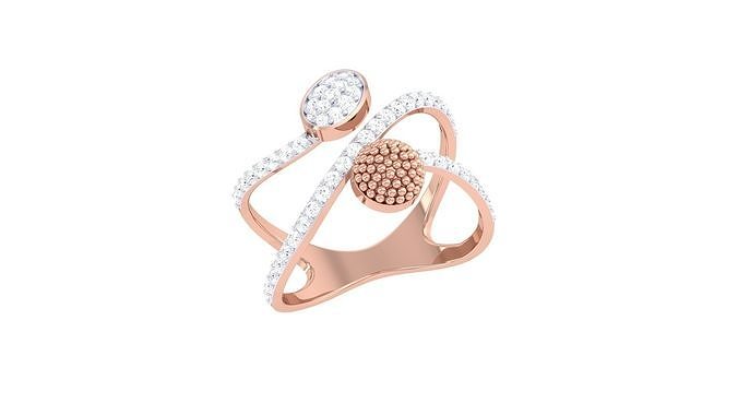 alto gioielleria filo diamante cocktail squillare 3dm stl obj anelli nozze Fidanzamento gioiello stampabile oro gemma platino solitario italiano 3D print model - Mito3D